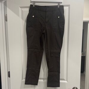 White House Black Market olive green high rise, slim ankle Pret-A-Jet style pant